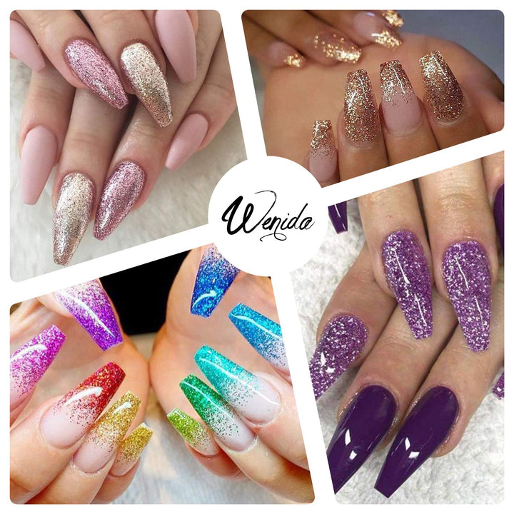 Glitter 12 Colors Holographic Cosmetic Festival Powder Sequins Craft Glitter for Arts Face Hair Body Nail