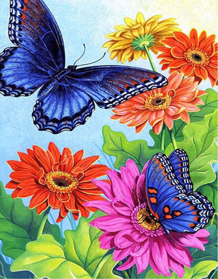 EOBROMD Diamond Painting Butterfly, Diamond Painting Kits for Adults Diamond Dots for Adults Diamond Art Painting Flowers Bead Art Kit for Adults Diamond Butterfly Diamond Painting 12x16 Inch