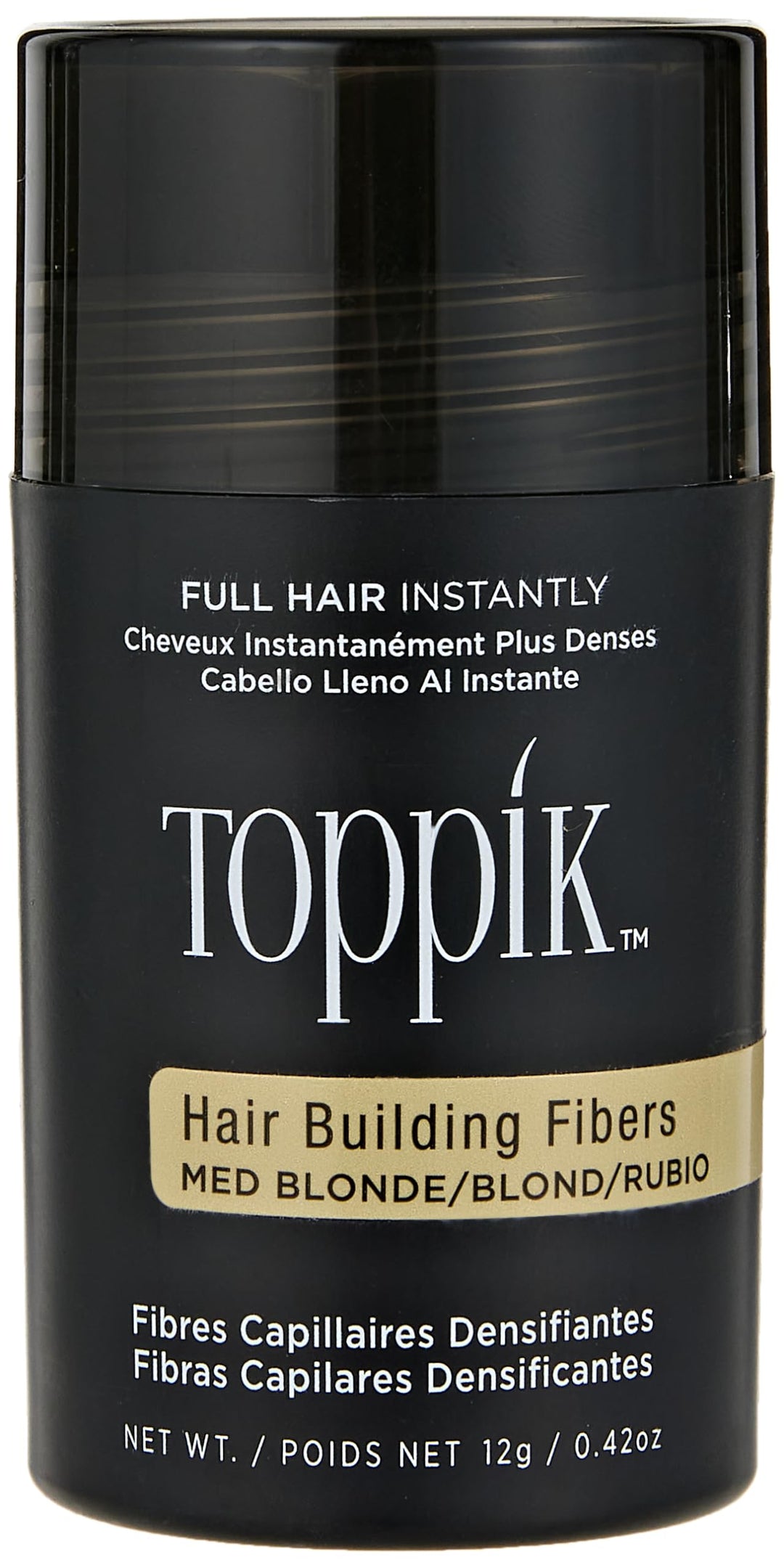 Toppik Hair Building Fibers, Medium Blonde, 12g | Fill In Fine or Thinning Hair | Instantly Thicker, Fuller Looking Hair | 9 Shades for Men &amp; Women
