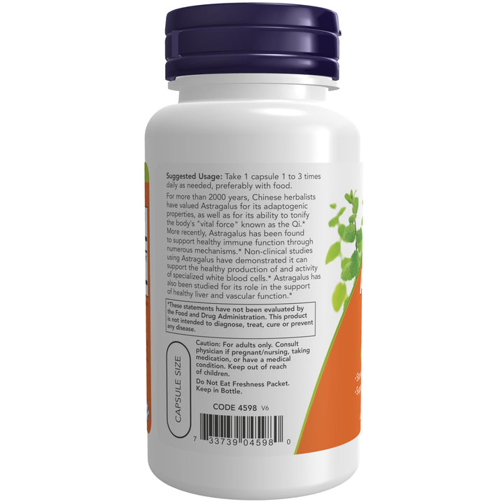 NOW Immune Support Supplements, Astragalus Extract 500 
