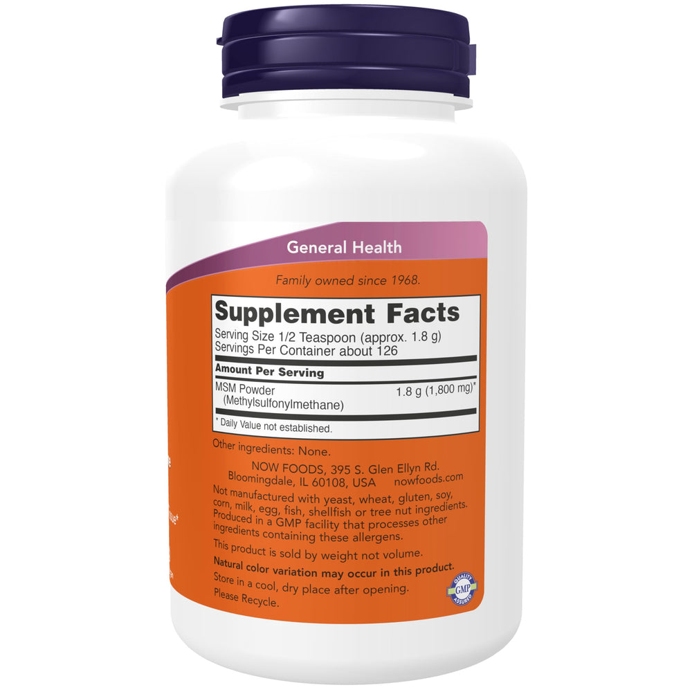 NOW Foods Supplements, MSM (Methylsulfonylmethane) Powd
