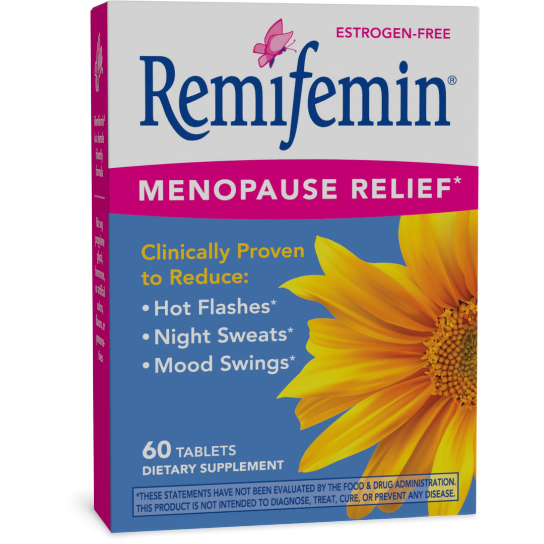 Remifemin Menopause Symptoms Relief - Clinically Proven Ingredients - Menopause Supplements - Black Cohosh - Estrogen-Free - Made in Germany - 60 Tablets