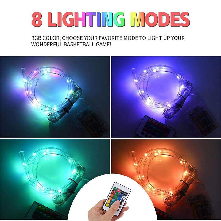Led Lights Basketball Hoop,Remote Control Basketball Rim LED Light,Super Led Light with 16 Colors, Waterproof,Super Bright to Play at Night Outdoors,Good Gift for Kids Training and Playing at Night