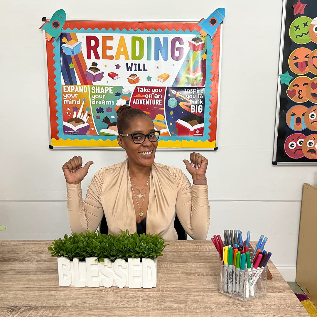 Sproutbrite Classroom Decorations - Reading Banner and 