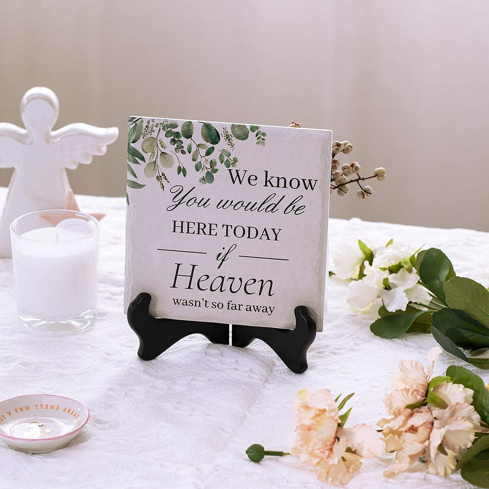 In Loving Memory Of Loved One Wedding Memorial Table Sign Gifts For Ceremony And Reception Family Unity Wedding Table Decoration With Wooden Stand For Loss Mom We Know You Would Be Here Today