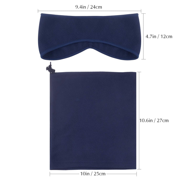 6 Pcs Fleece Ear Warmers Headband Neck Warmer Set Winter Headbands Neck Gaiter for Men and Women Winter Outdoor Sports and Daily Wearing, 3 Colors