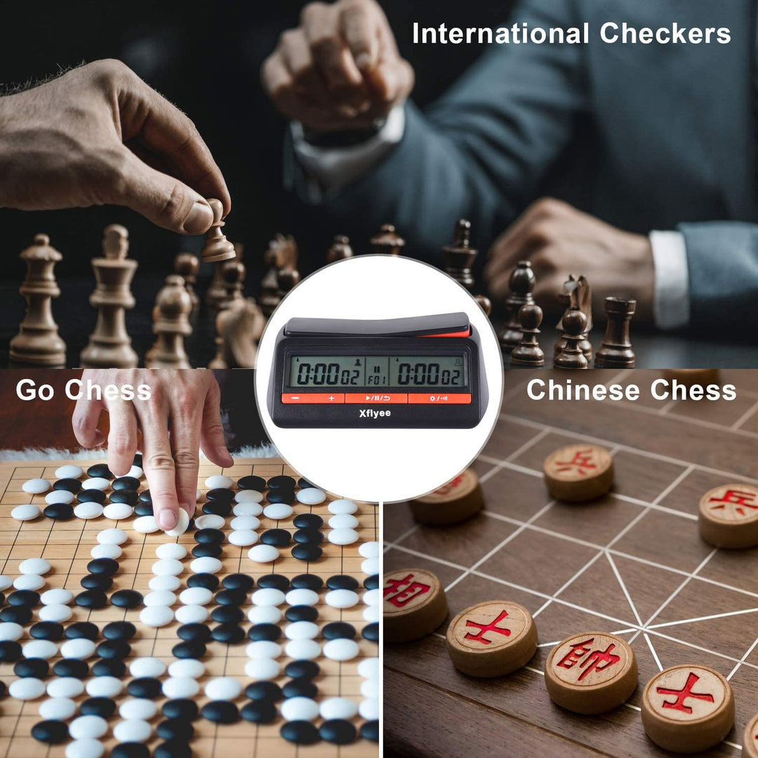 [2023 New] Chess Clock - Digital Chess Timer, Available for Portable Timer for Board Games and Chess with Bonus and Delayed Countdown Function