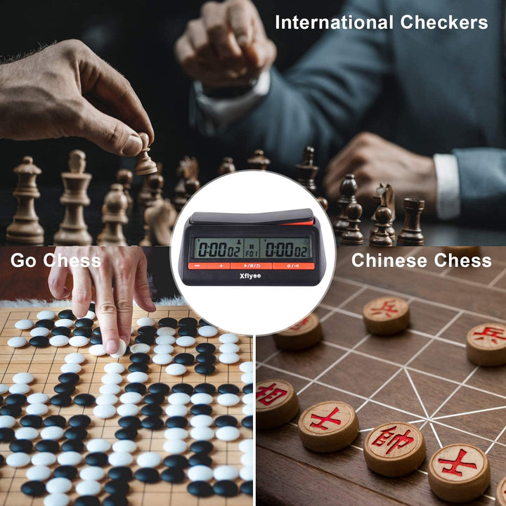 [2023 New] Chess Clock - Digital Chess Timer, Available for Portable Timer for Board Games and Chess with Bonus and Delayed Countdown Function