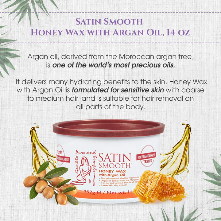 Honey Wax with Argan Oil, 14 oz