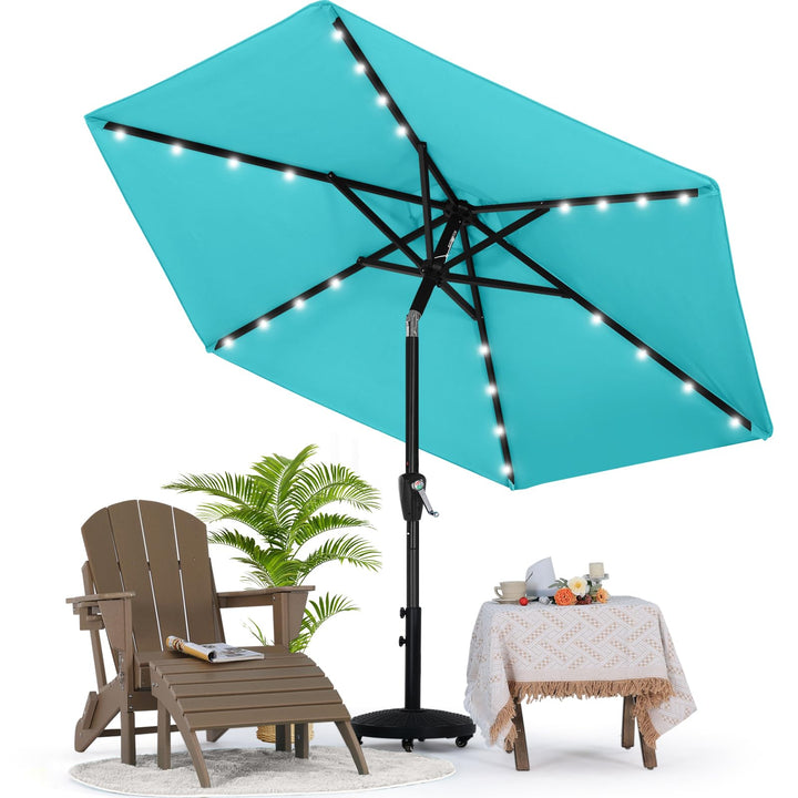 MASTERCANOPY Patio Umbrella with Solar LED Lights for O