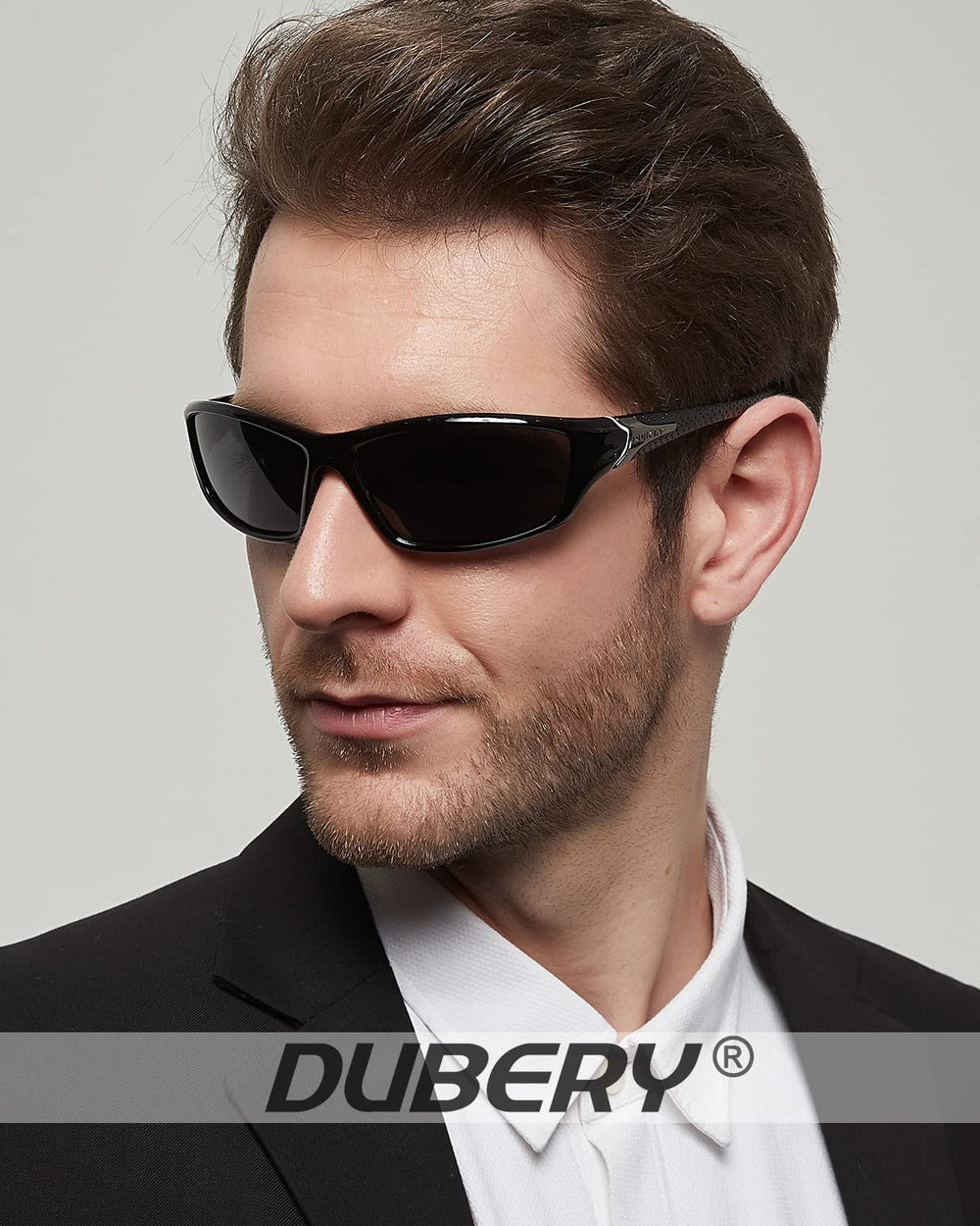 Mens Sports Polarized Sunglasses 100% UV Protection Driving Cycling Fishing Shades D120, Black/Yellow