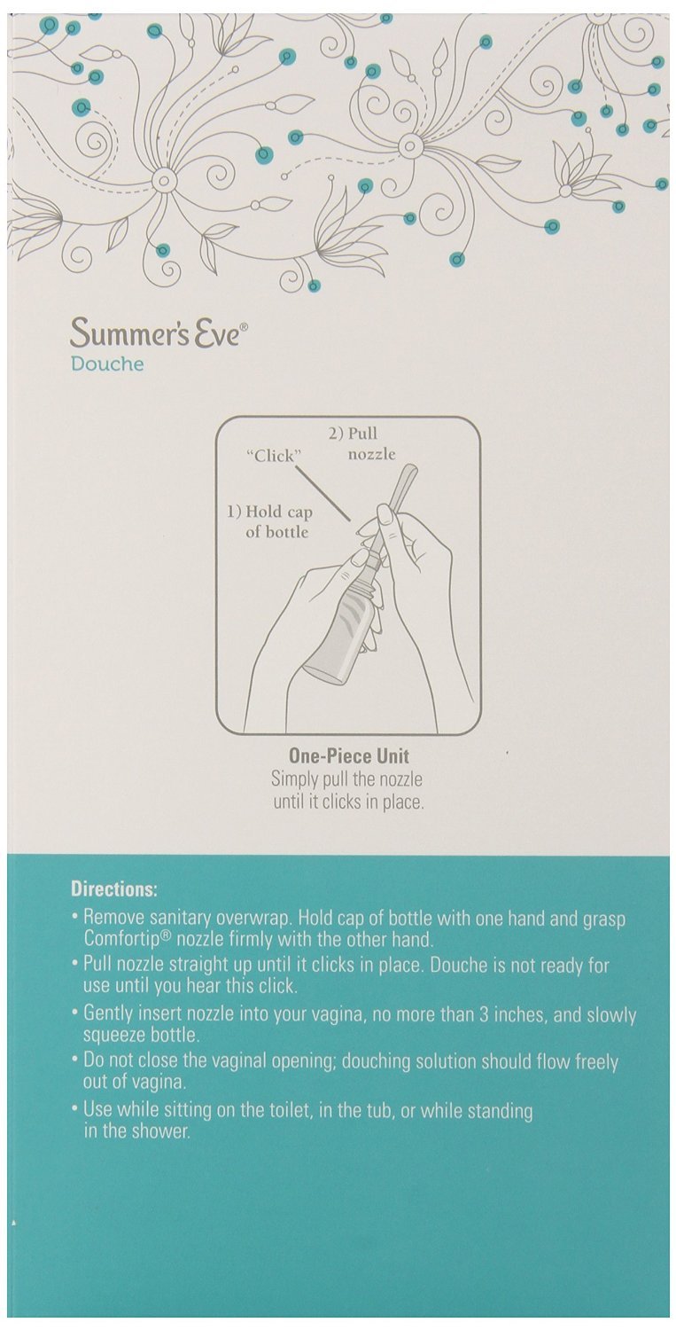 Summer's Eve Douche 4-Pack, Extra Cleansing Vinegar & Water, 18-Ounce Boxes (Pack of 1)