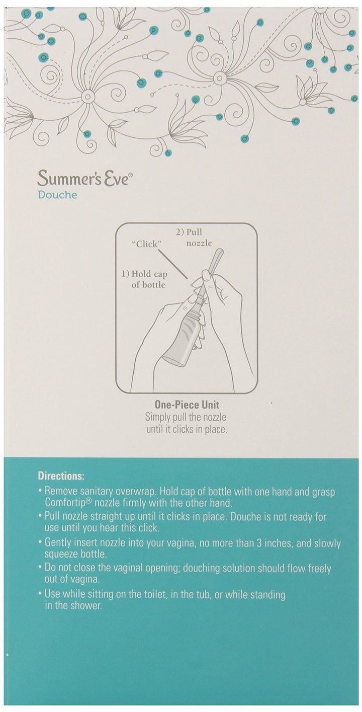 Summer's Eve Douche 4-Pack, Extra Cleansing Vinegar & Water, 18-Ounce Boxes (Pack of 1)