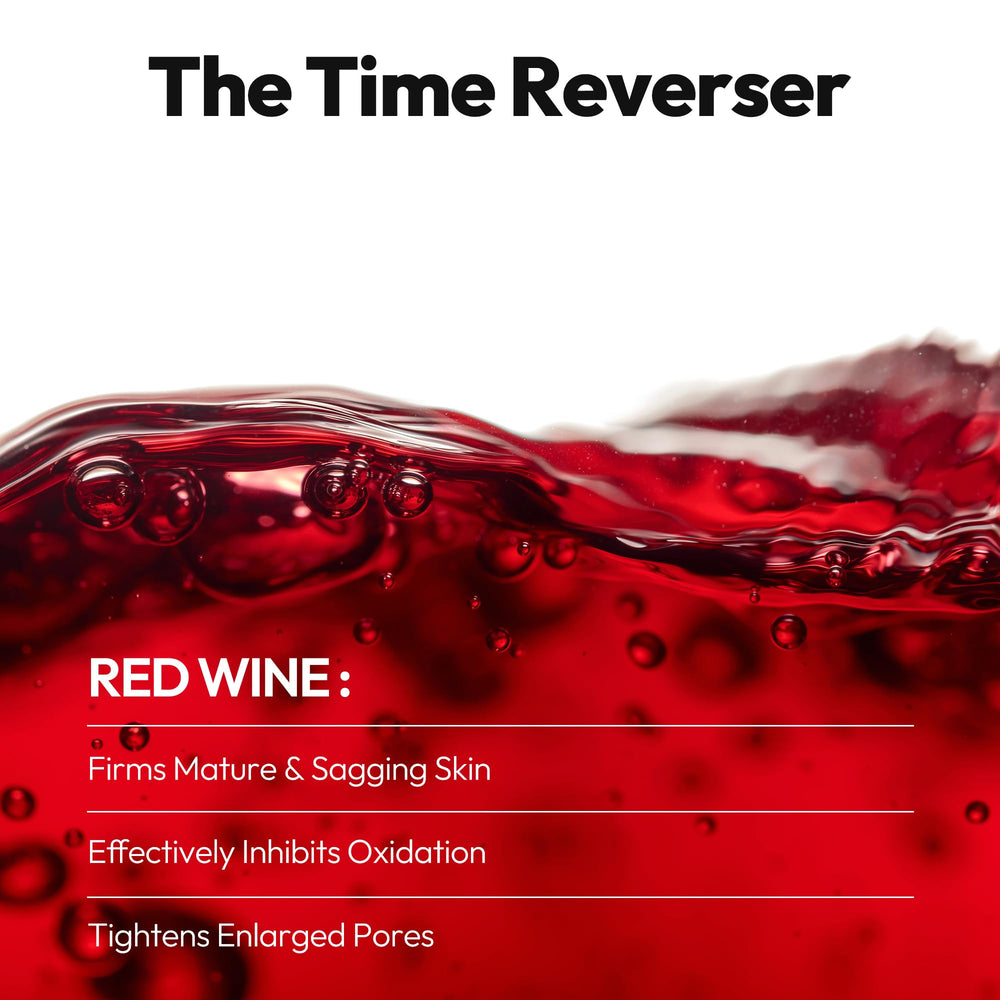 Red Wine Sheet Mask, Daily Face Mask to Restore and Soften Skin, Korean Beauty Favorite, 5-Pack