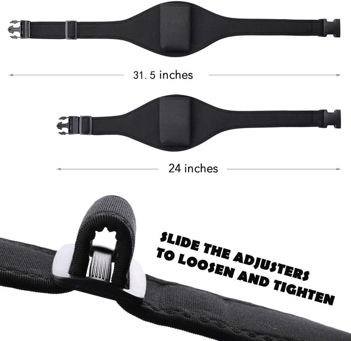 2 Pack Mic Belt - Microphone Belt with Innovative Rubber Band Lock - Improved Adjustability Comfortability Durability For Fitness Instructors, Fitness Class,Public Speaking,Theatre