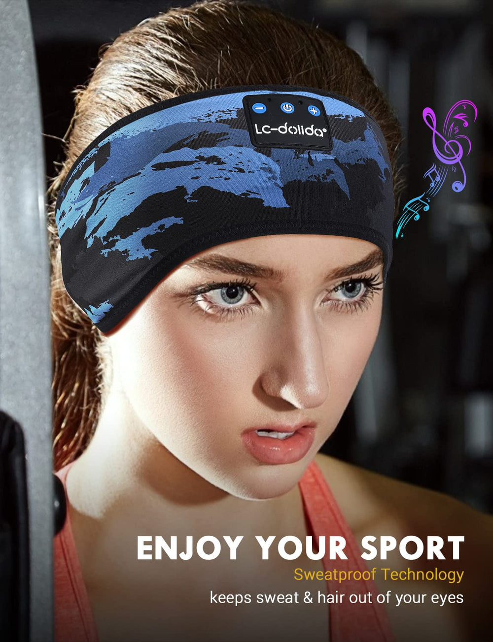 LC-dolida Sleep Headphones Bluetooth Headband Music Wir