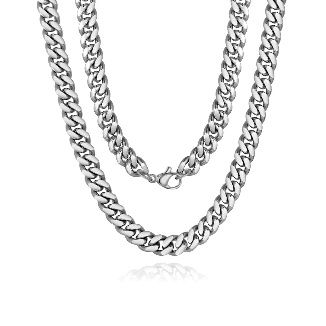 Cuban Link Chain for Men 11 mm 34 Inches Stainless Steel Chunky Chains Necklace for Mens