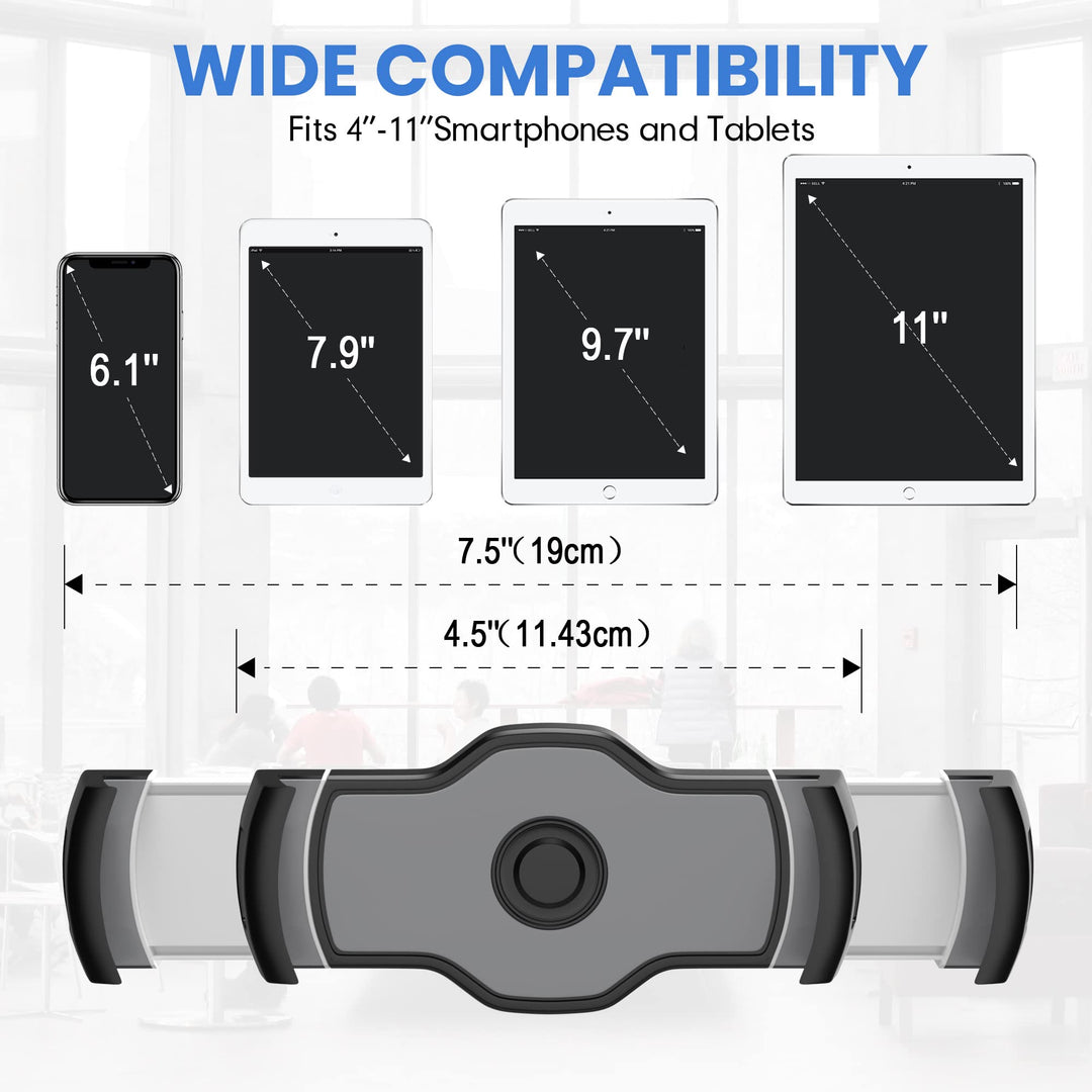 AboveTEK Aluminum iPad Stand, Foldable 360 Swivel Table