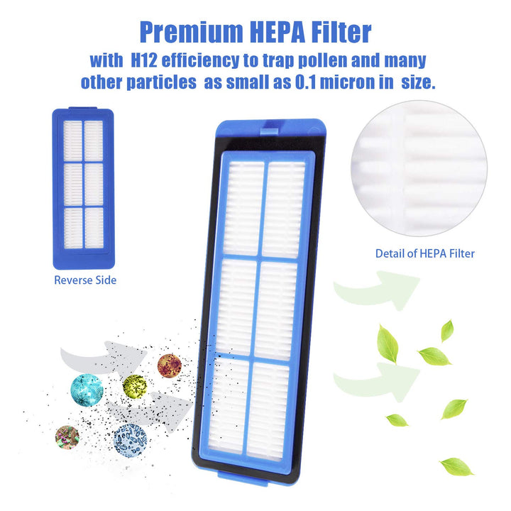 Replacement Part for Eufy RoboVac 11S Max RoboVac 15C Max RoboVac 30C Max RoboVac G30 Edge G10 Hybrid Robot Vacuum Cleaner Accessories Kit, Including 1 Main brush, 8 Side brushes, 4 Filters