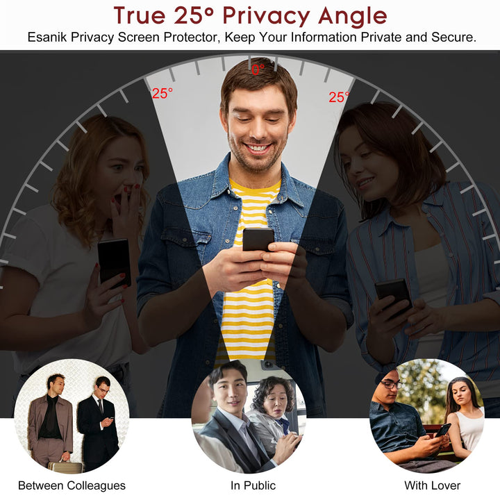 Privacy Screen Protector for Samsung Galaxy S22 6.1 Inch [2 + 2 Pack], 2 x PET Anti Spy Screen Cover [Not Glass] + 2 x Camera Lens Tempered Glass