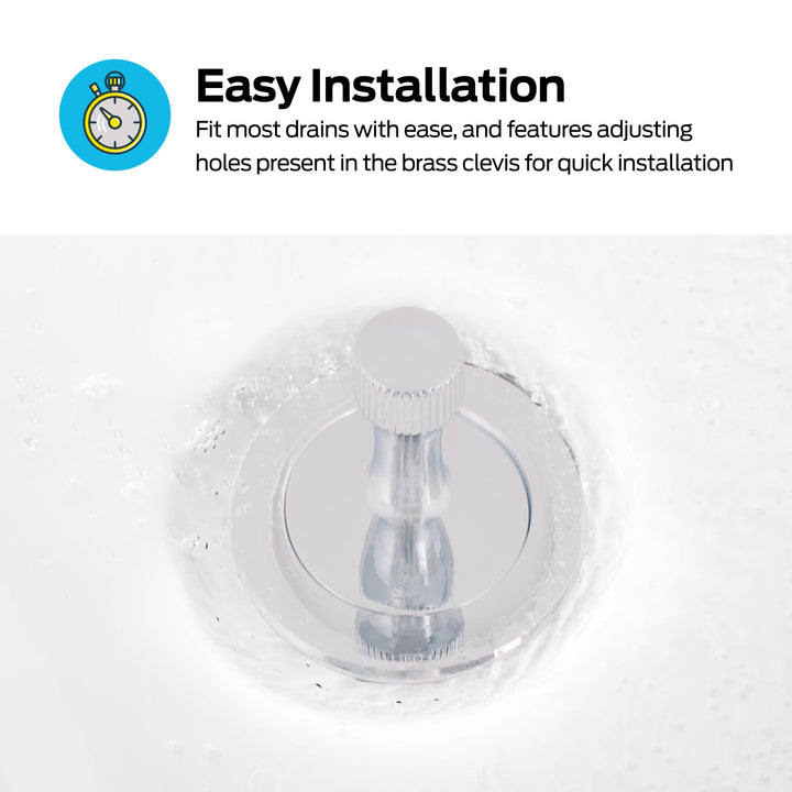Eastman Lift-n-Turn Bathtub Drain Assembly Kit with Strainer and Stopper, 1-1/2 Inch x 11.5 Coarse Thread, Chrome Plated, 35233