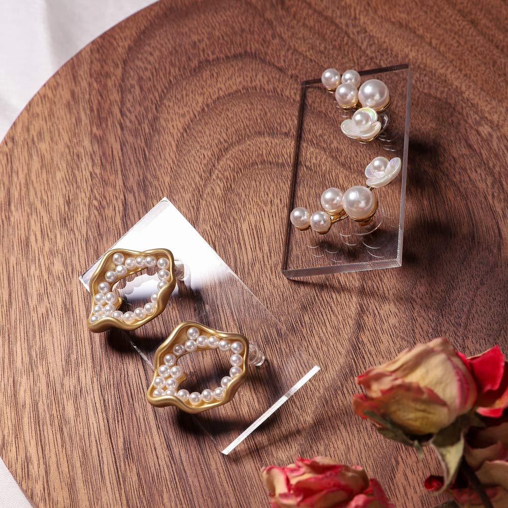 10pcs Clear earring jewelry display cards, Acrylic earring organizer cards for selling, Transparent stud earring holder Jewelry stand for showacrylic earring cards 10pcs