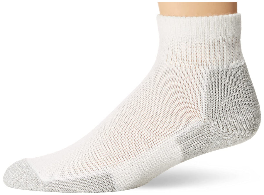 Unisex-Adult JMX Maximum Cushion Ankle Running Socks, White, Medium