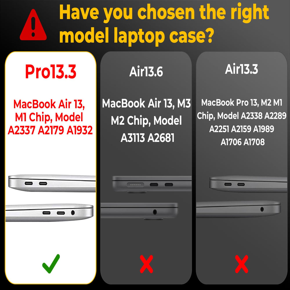 Case Compatible with MacBook Pro 13 inch M2 2024 2023 2022-2016 Release M1 A2338 A2289 A2251 A2159 A1989 A1706 A1708 Protective Hard Case with Keyboard Cover, Screen Protector, Crystal Clear