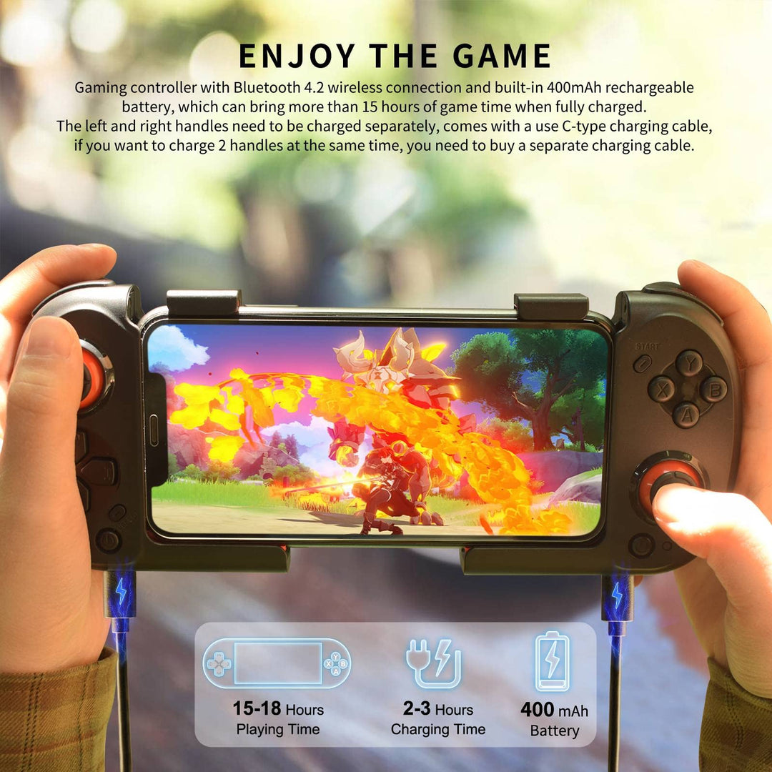 Wireless Gaming Controller for iPhone/iOS/Android with Magnetic Storage, Pocket Size, Portable Bluetooth Gamepad Joystick for iPhone 15/14/13/Samsung Galaxy 22/21/20/Call of Duty Mobile/Genshin