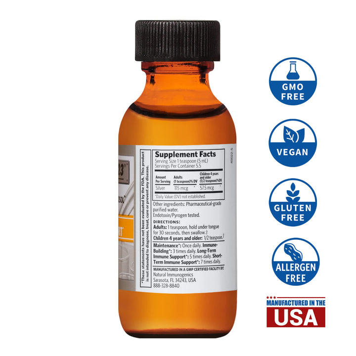 Argentyn 23 Professional Bio-Active Silver Hydrosol for Immune Support, Colloidal Silver, 23ppm, 1oz (29mL) Twist-Top
