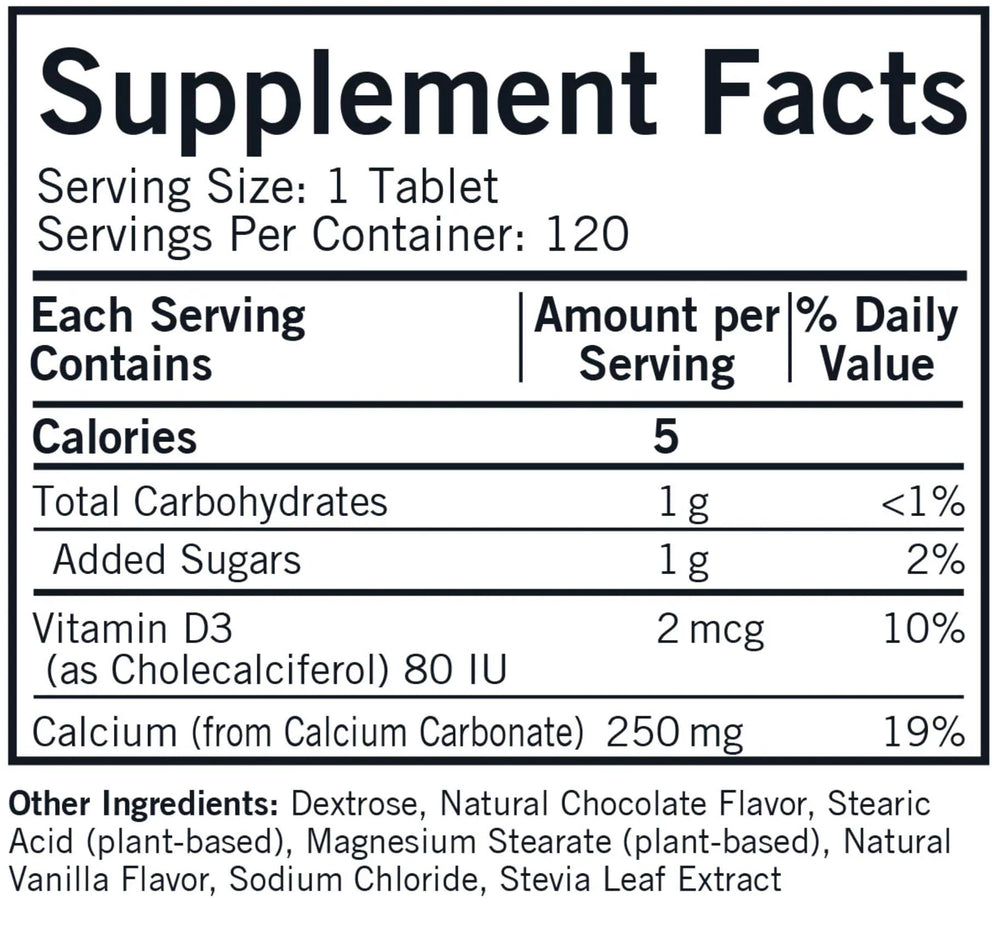 Children's Chewable Calcium with Vitamin D3, Natura