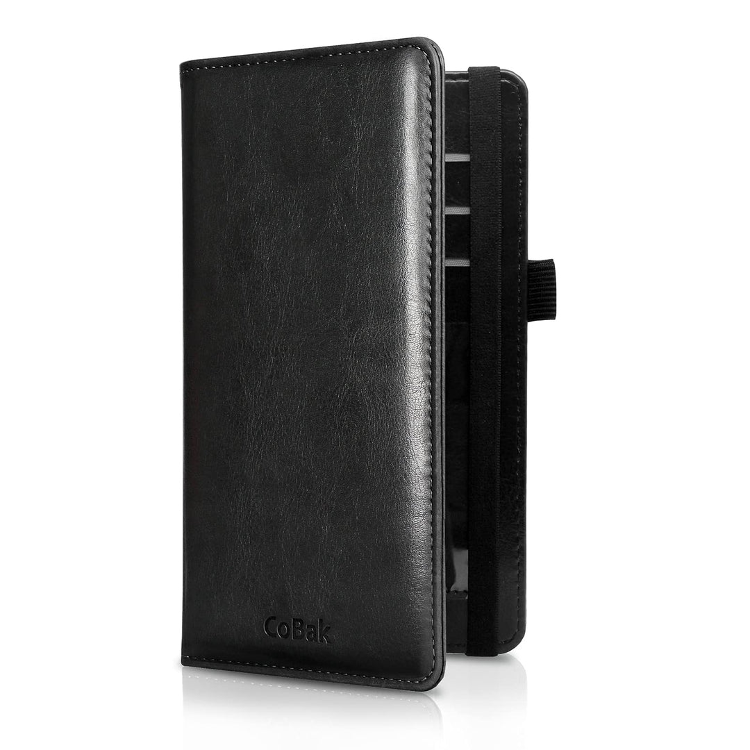 CoBak Premium Leather Checkbook Cover - RFID Blocking, 