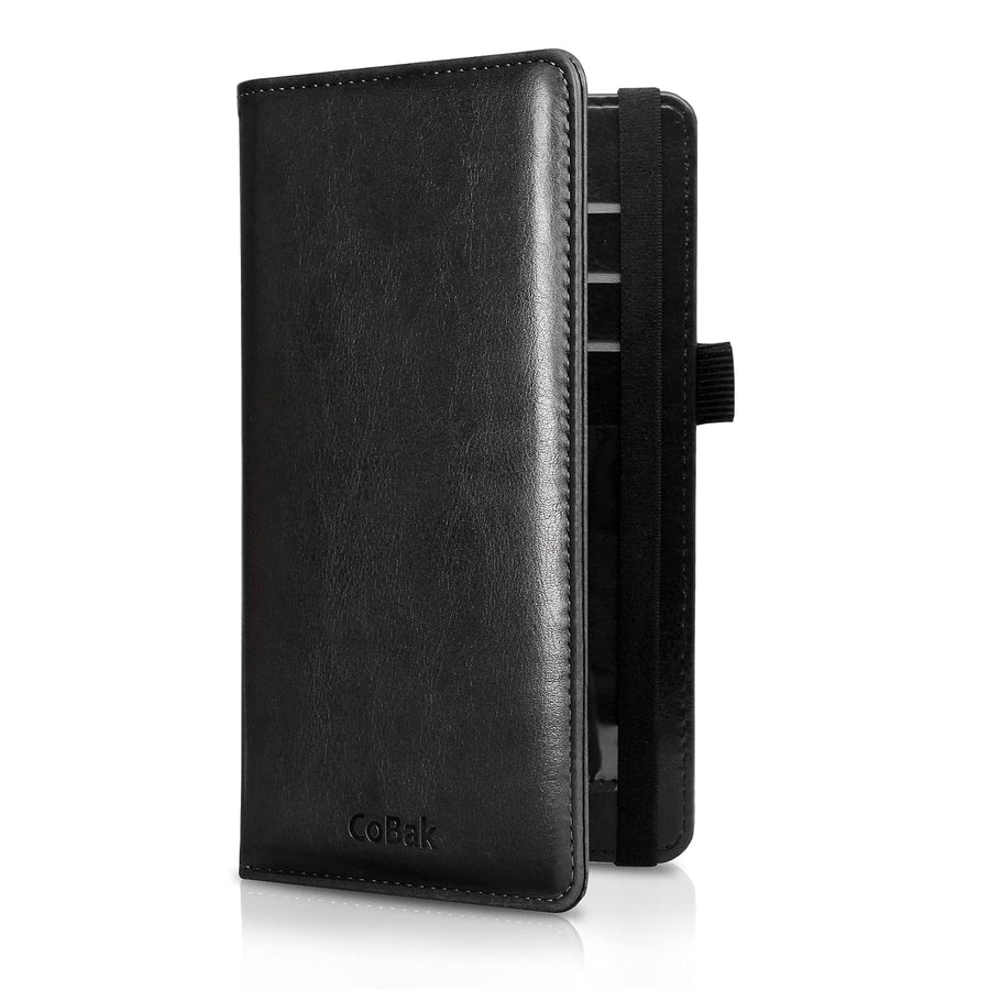 CoBak Premium Leather Checkbook Cover - RFID Blocking, 