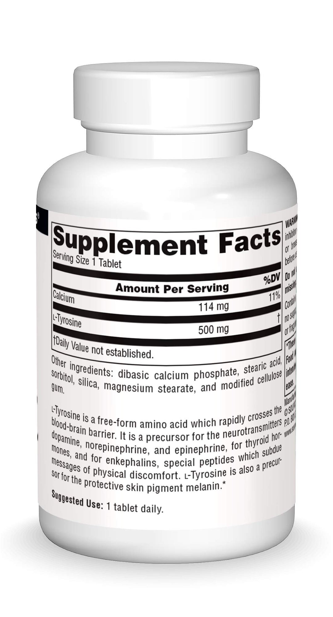 Source Naturals L-Tyrosine -Free Form Amino Acid Supple