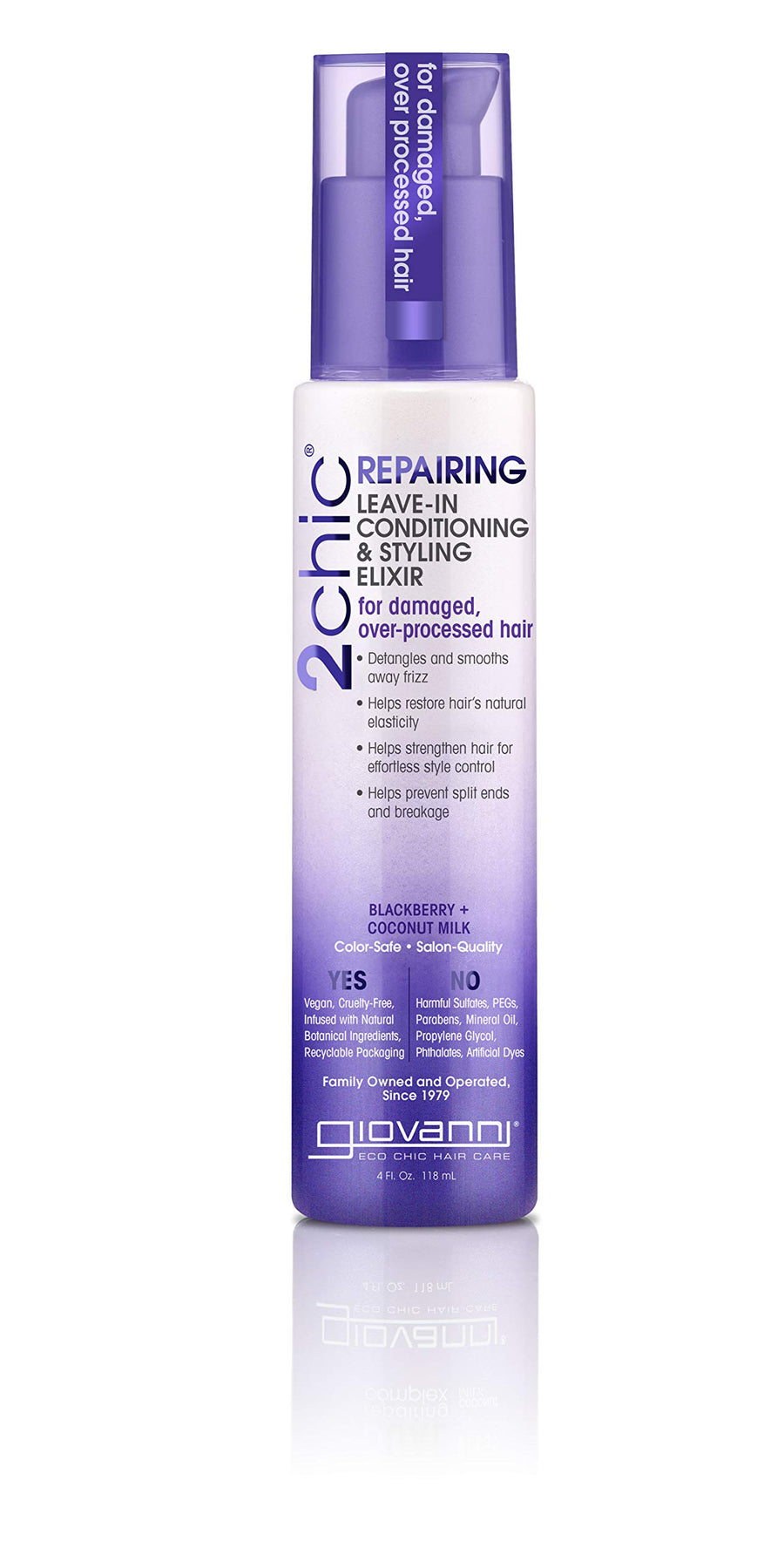 2chic Ultra Shine Leave-In Conditioning & Styling Elixir â€“ Hair Serum for All Hair Types, Tsubaki Seed Oil & White Tea, Detangles, Smooths & Conditions, Tames Frizz - 4 oz