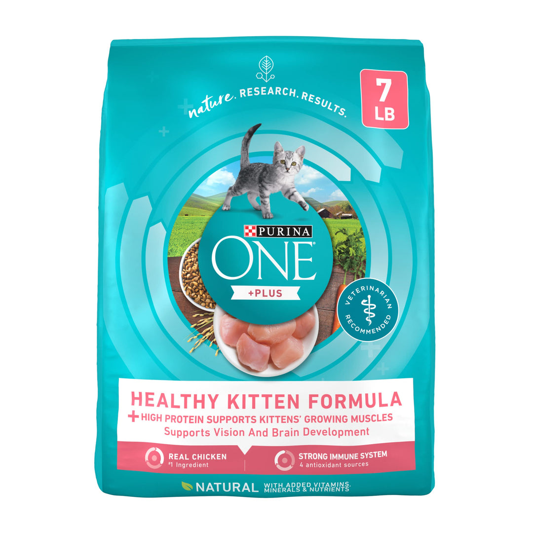 High Protein, Natural Dry Kitten Food, +Plus Healthy Kitten Formula - 7 lb. Bag