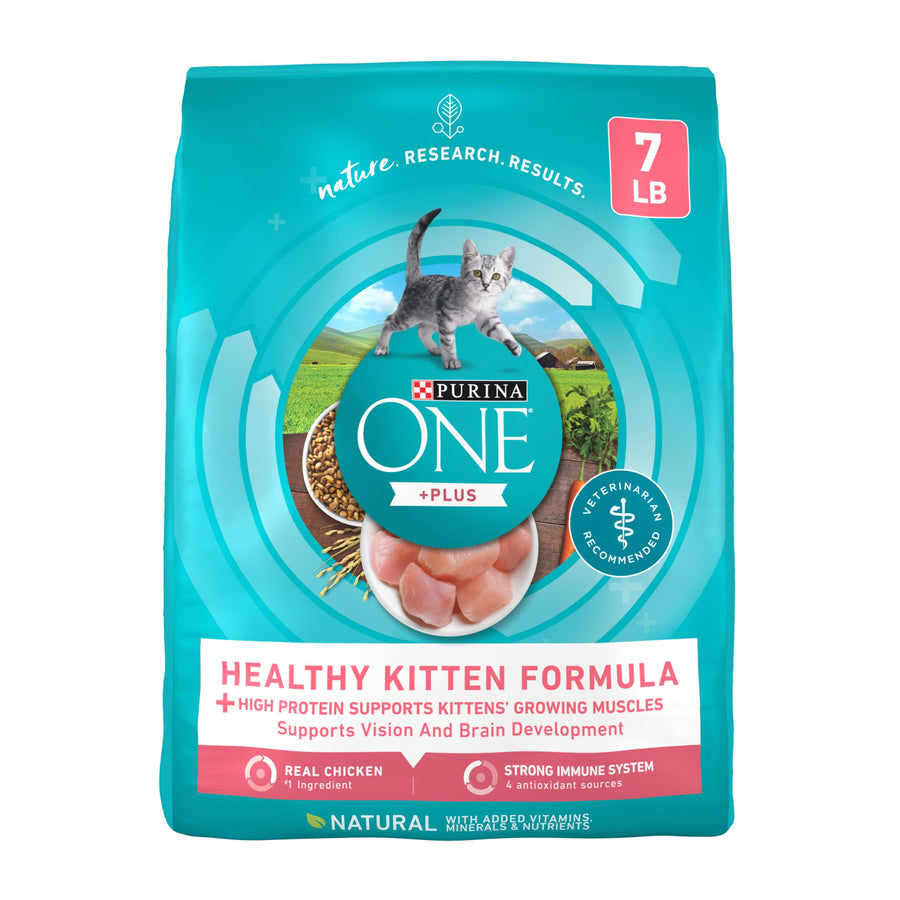 High Protein, Natural Dry Kitten Food, +Plus Healthy Kitten Formula - 7 lb. Bag
