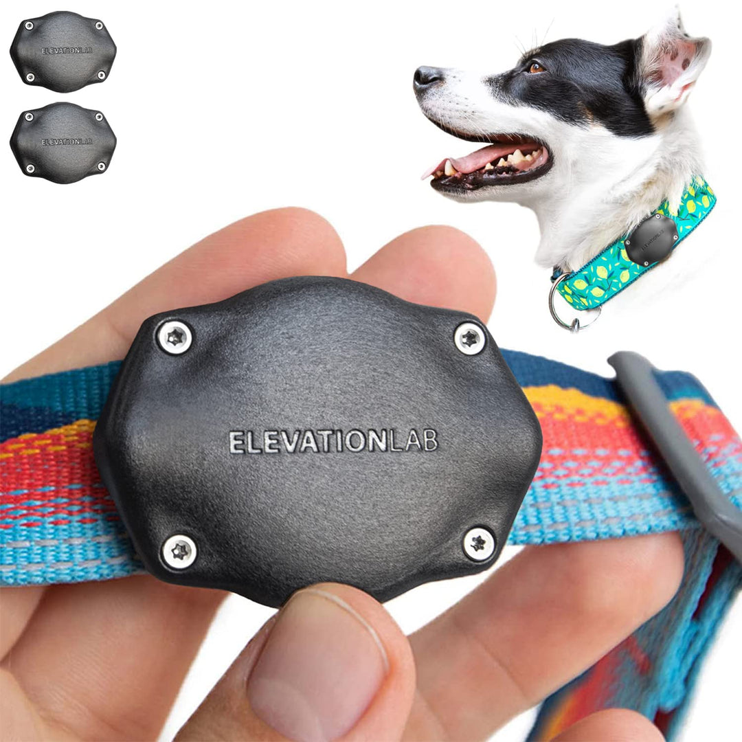 TagVault AirTag Dog Collar Mount (Pack of 2) - IP69 Waterproof, Doesn&#39;t Dangle, Fits All Width Collars, - Black