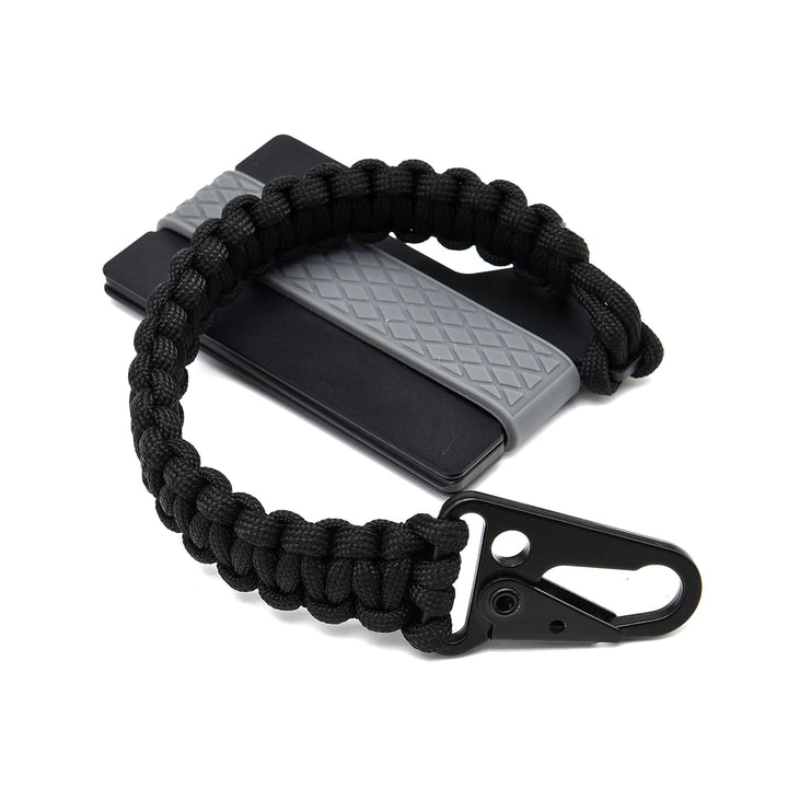 Sotir sport Paracord Keychain,Cobra Weave 550 Paracord,7.7 Inch Woven, 10 Feet Unraveled,Every Day Carry (Black)