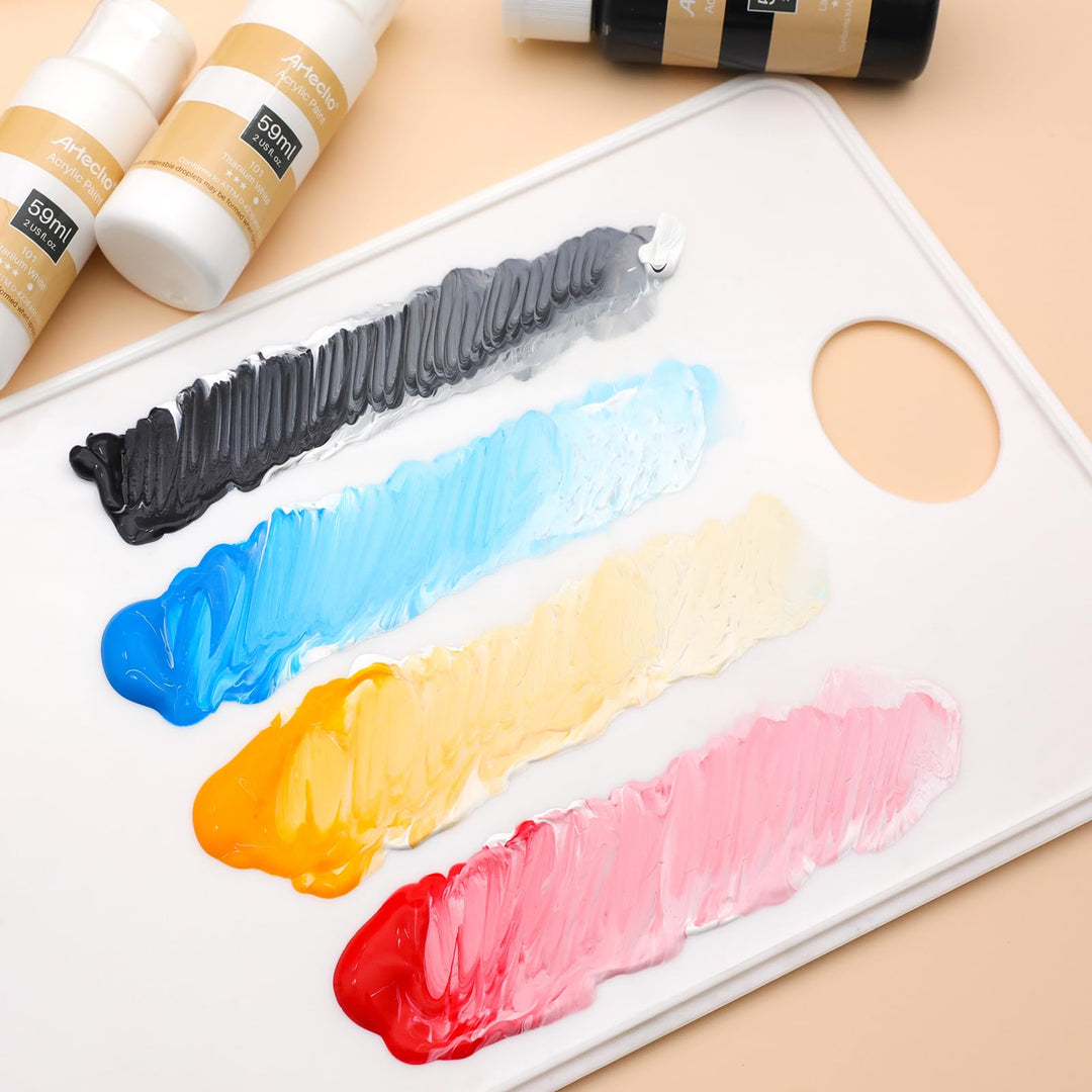 Artecho Acrylic Paint Set 18 Colors 2oz/59ml, Art Craft