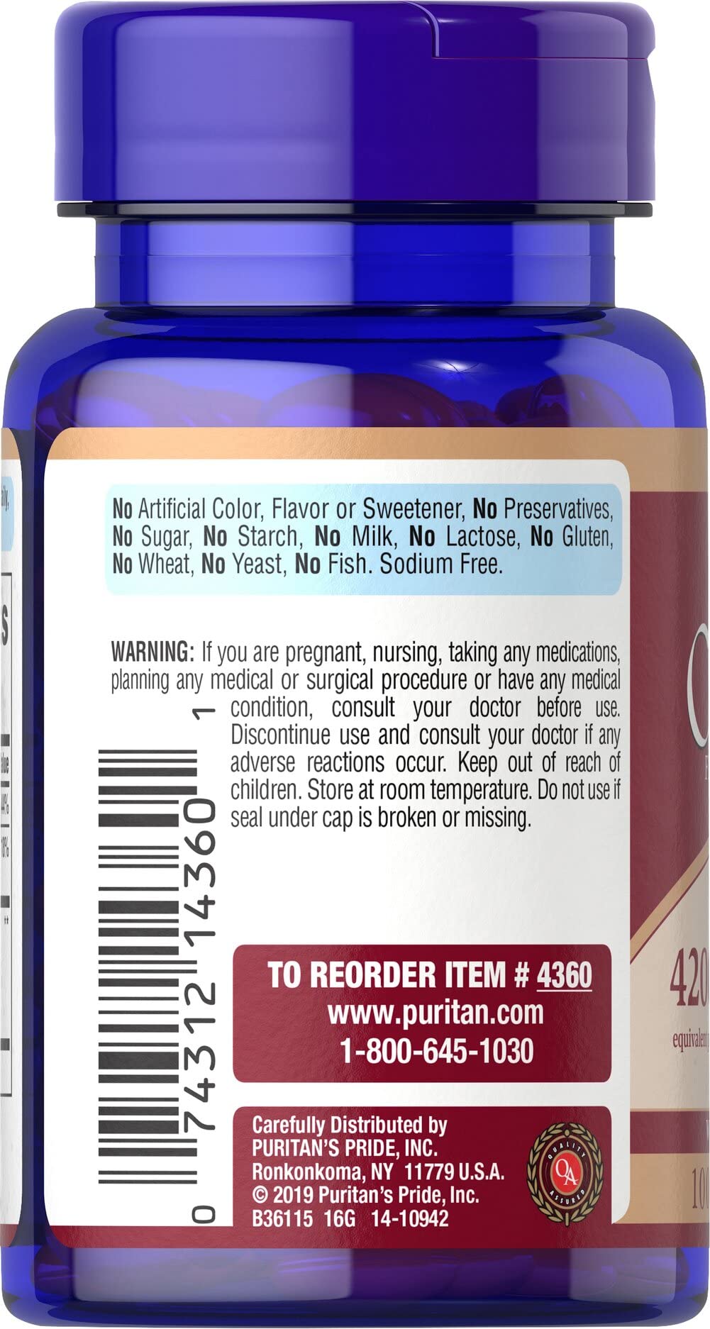 Puritan&#39;s Pride Cranberry Fruit Concentrate wit