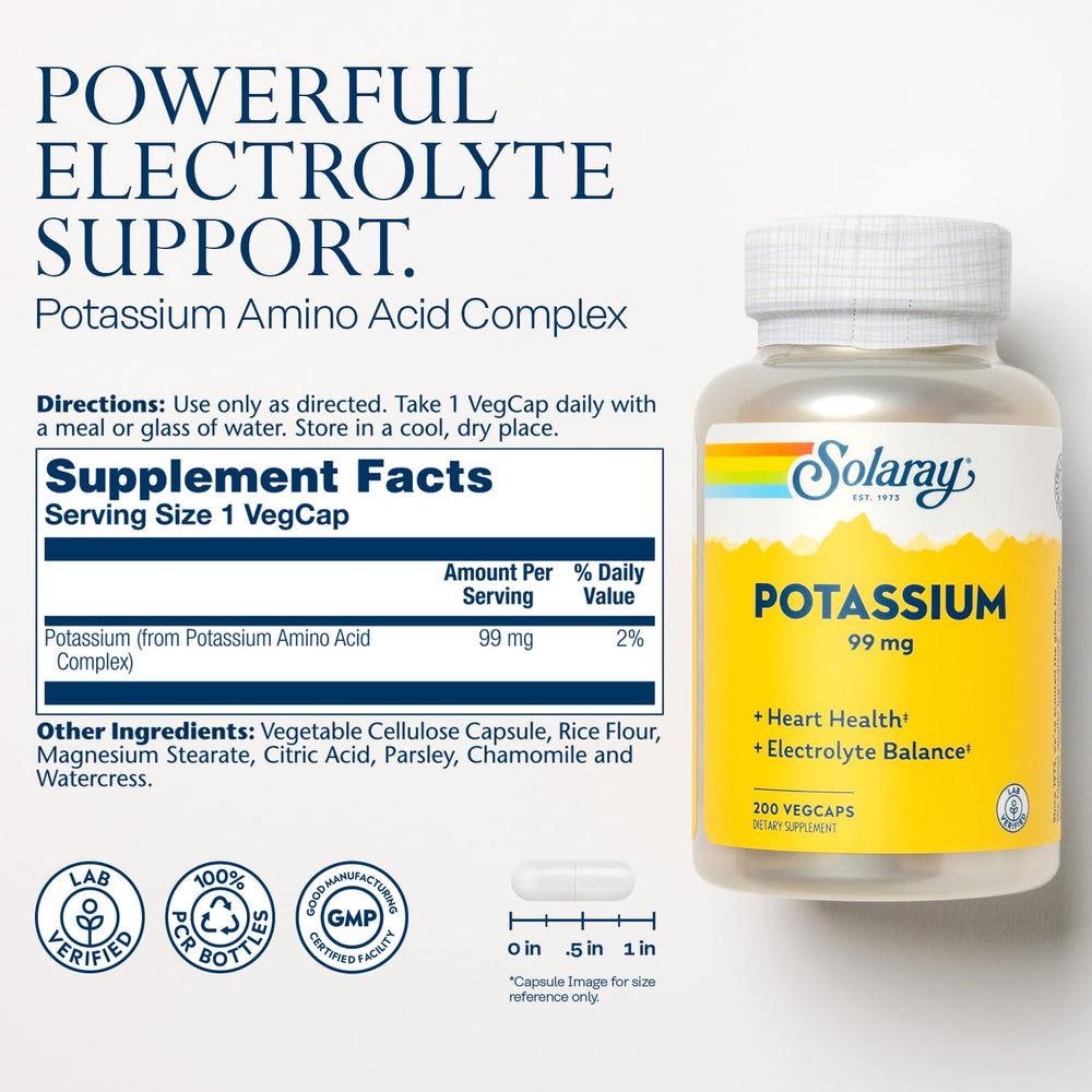 Solaray Potassium 99 mg - Electrolyte Balance Formula -