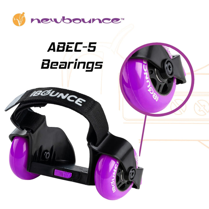 New-Bounce Heel Wheel Skates - Jet Wheelies for Shoes - Adjustable Roller Heel Skates for Kids - One Size Fits Most