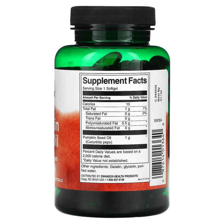 Swanson Pumpkin Seed Oil Brain Health Cardiovascular Su