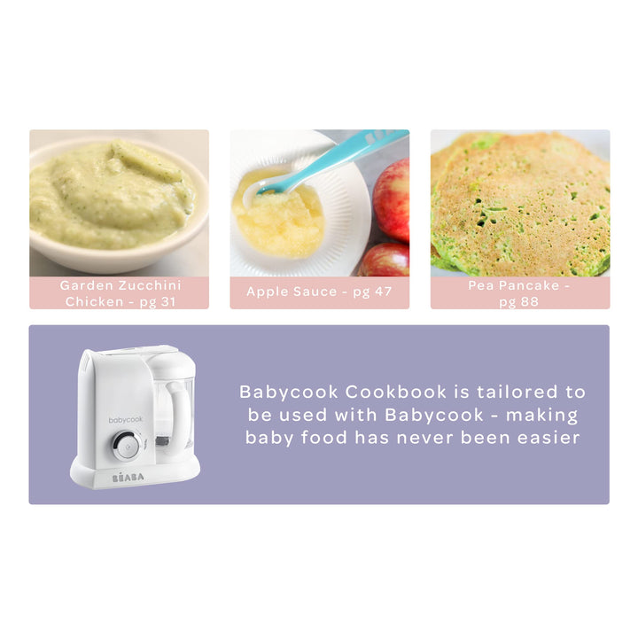 BEABA Babycook Baby Food Maker Book, Recipe Book, Baby Cook Book, Baby Feeding Purees, 80 Recipes for Baby Food, Toddler Food & The Rest of The Family