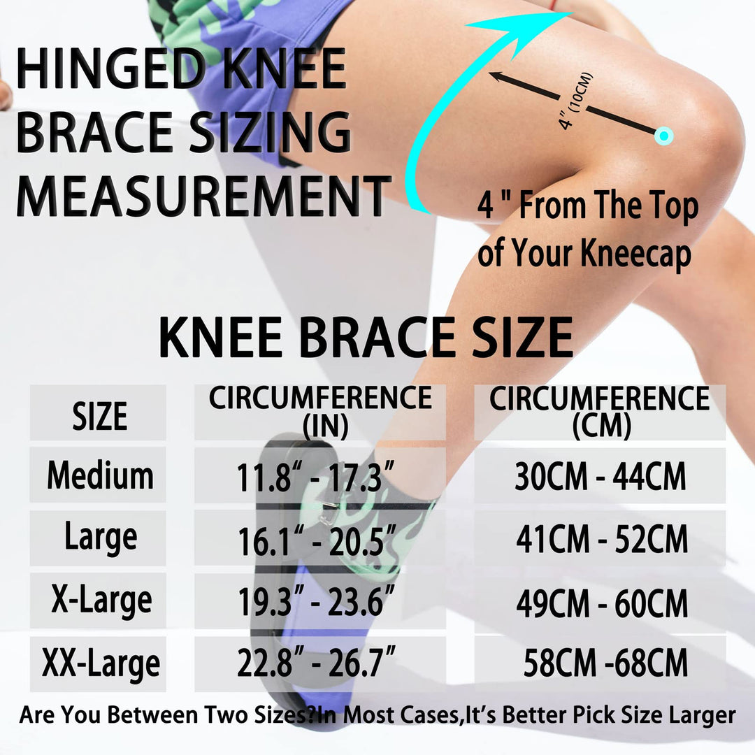 Knee Brace with Removable Dual Side Hinged Stabilizers &amp; Patella Gel Pads, Meniscus Tear Knee Pain ACL MCL Injury Recovery Adjustable Knee Support for Men and Women (Large)