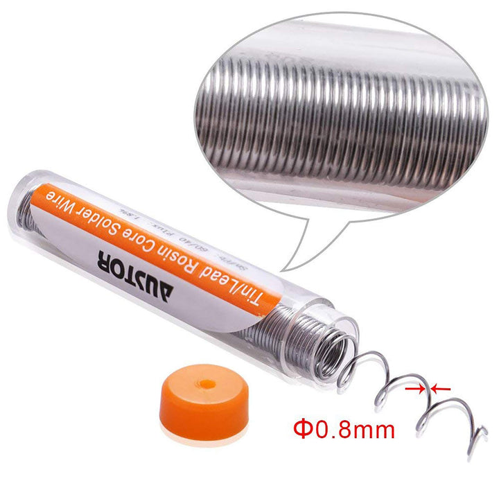 AUSTOR 6 Pack 60-40 Rosin Core Solder, Solder Wire Tin 