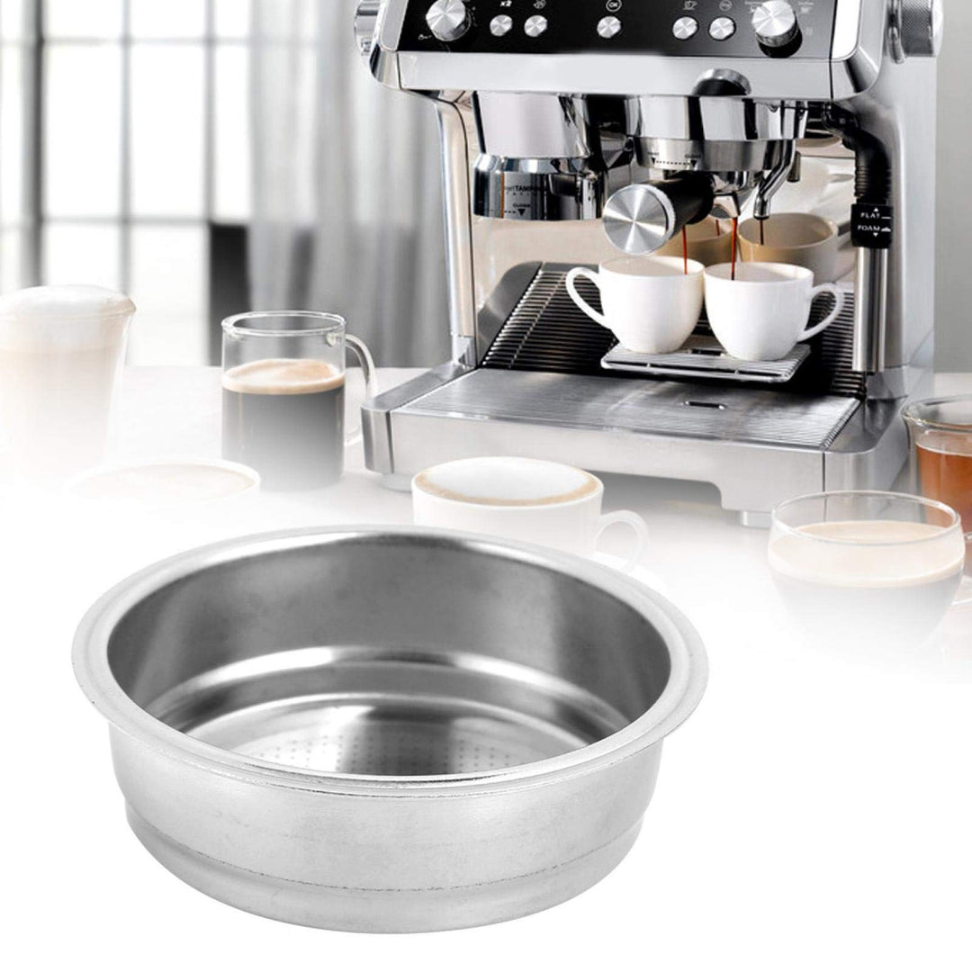Coffee Filter Basket Stainless Steel Strainer, Cup 51mm Single Layer Non Pressurized Filter Basket Strainer Fit for DeLonghi