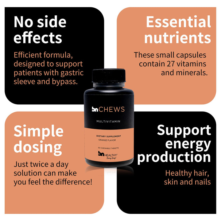 BN Chews Orange - Bariatric Multivitamin Chewable with 