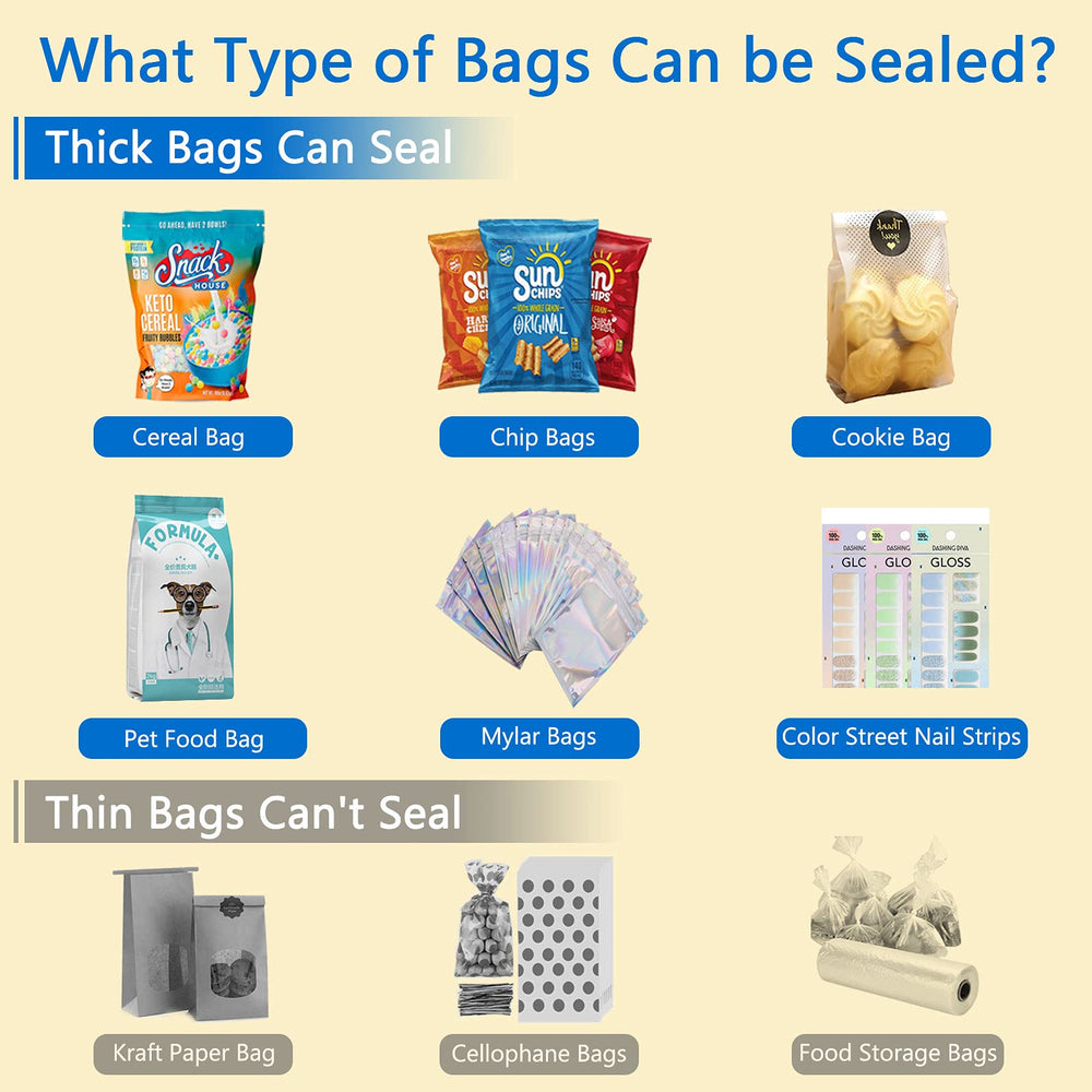 Mini Bag Re-Sealer for Food Storage - Handheld Heat Sealer for Chips, Foil Bags, Mylar Bags, Color Street Nails with Storage Case - Mint